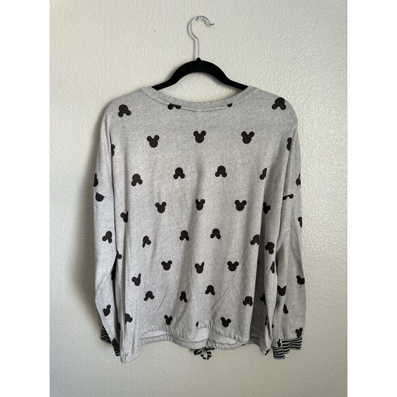 Disney Costco Women's Pajama Sweatshirt Size Large Mickey Mouse Print Multicolor - Picture 2 of 6